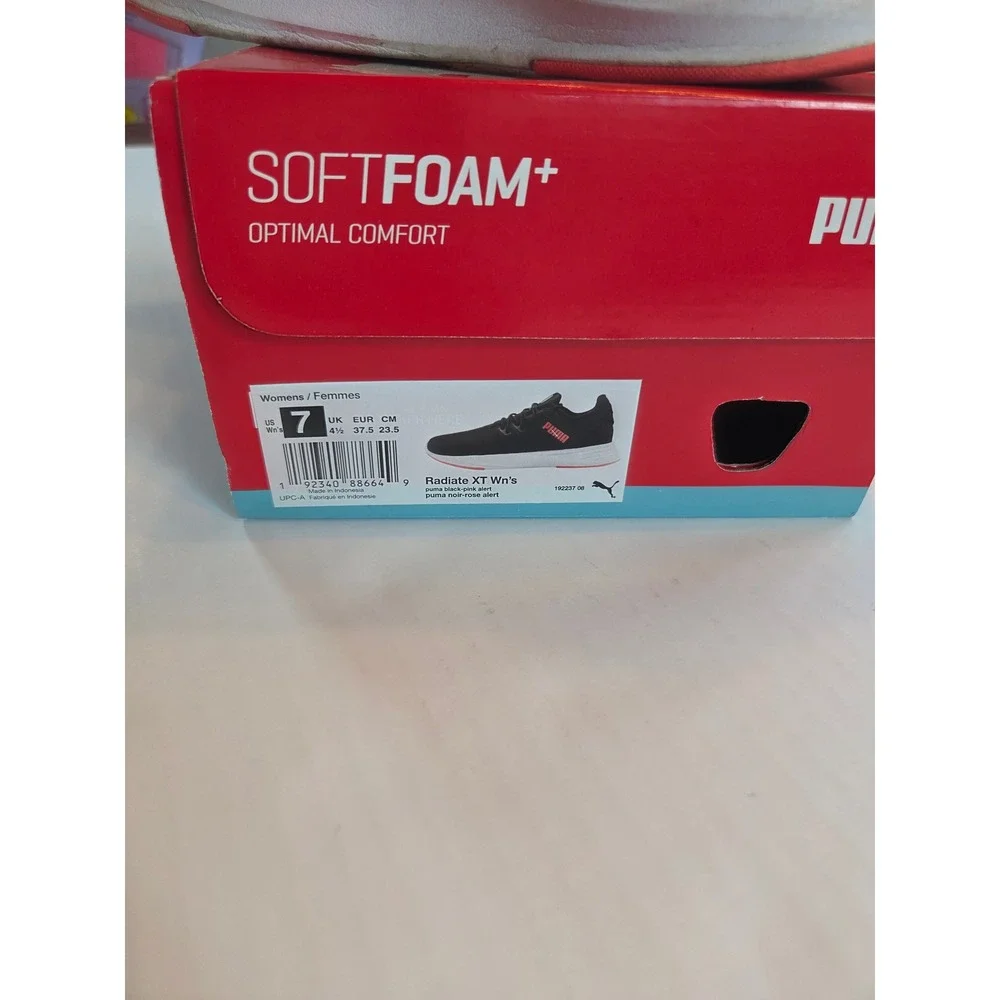 Puma Radiate XT Womens Training Shoes Black Pink Alert Gym Sneakers